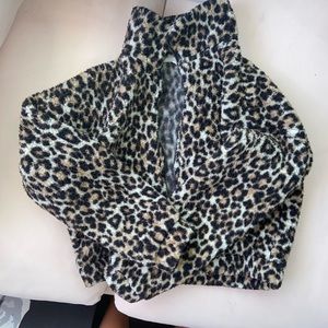 American eagle cheetah print zip up jacket